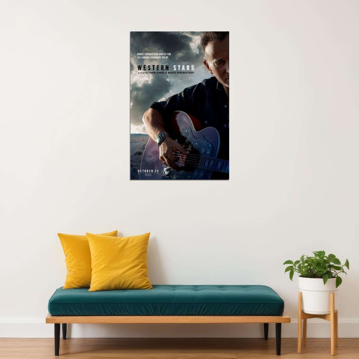 Western Stars Movie Bruce Springsteen Thom Zimy Poster Wall Art Print Home Wall Decor - xonomax