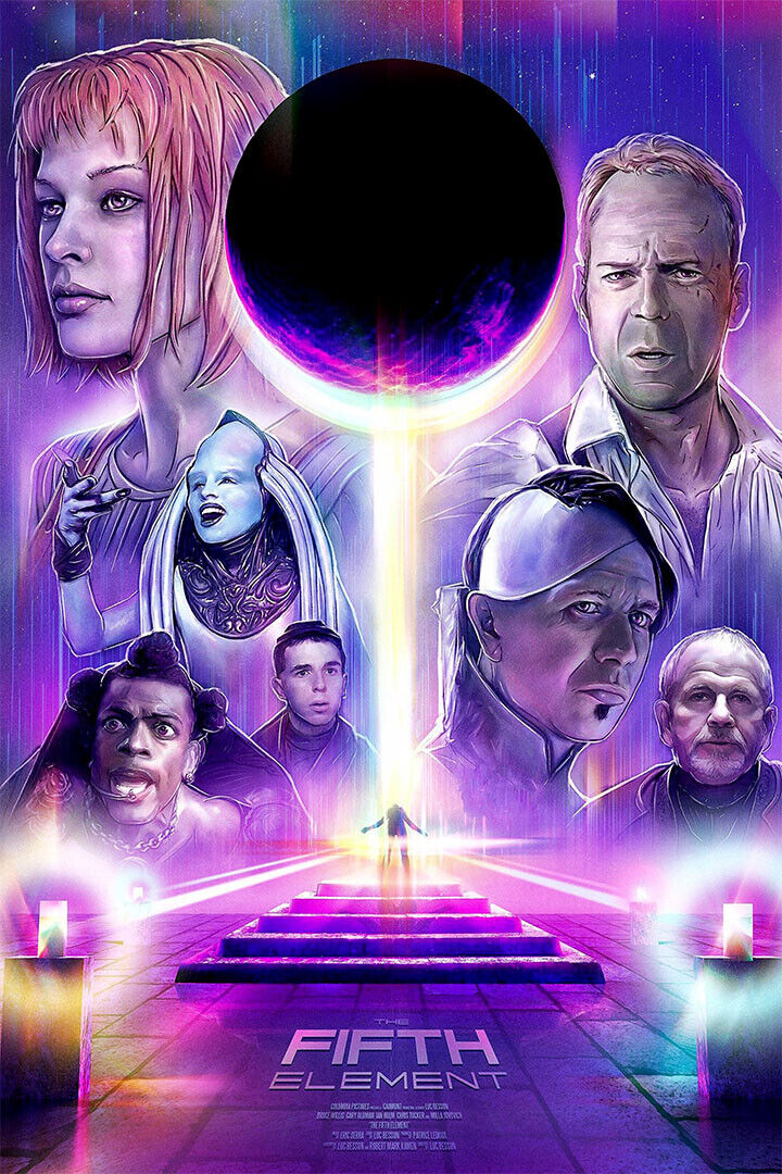 The Fifth Element Classic Science Fiction Movie Bruce Willis Poster Wall Art Print Home Wall Decor - xonomax