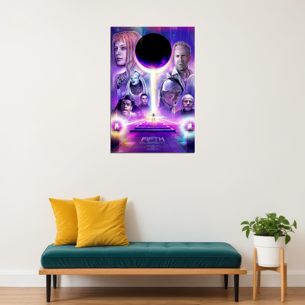 The Fifth Element Classic Science Fiction Movie Bruce Willis Poster Wall Art Print Home Wall Decor - xonomax