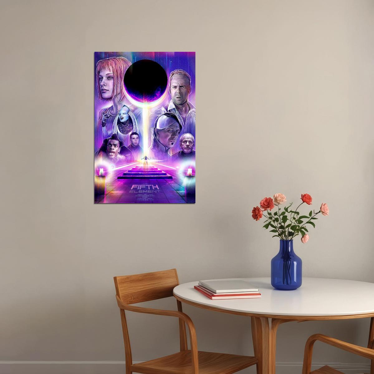 The Fifth Element Classic Science Fiction Movie Bruce Willis Poster Wall Art Print Home Wall Decor - xonomax