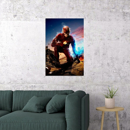 The Flash Season 4 2 Tv Series Shows Superhero Action Poster Wall Art Print Home Wall Decor - xonomax