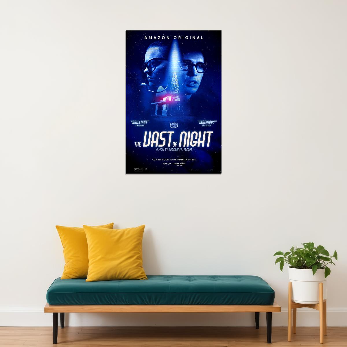 The Vast Of Night Movie 2020 Science Fiction Poster Wall Art Print Home Wall Decor - xonomax