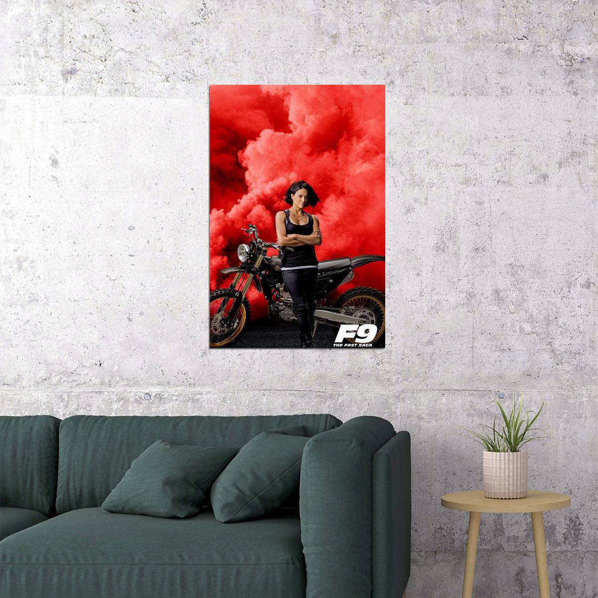 Michelle Rodriguez Fast And Furious 9 Movie Poster Wall Art Print Home Wall Decor