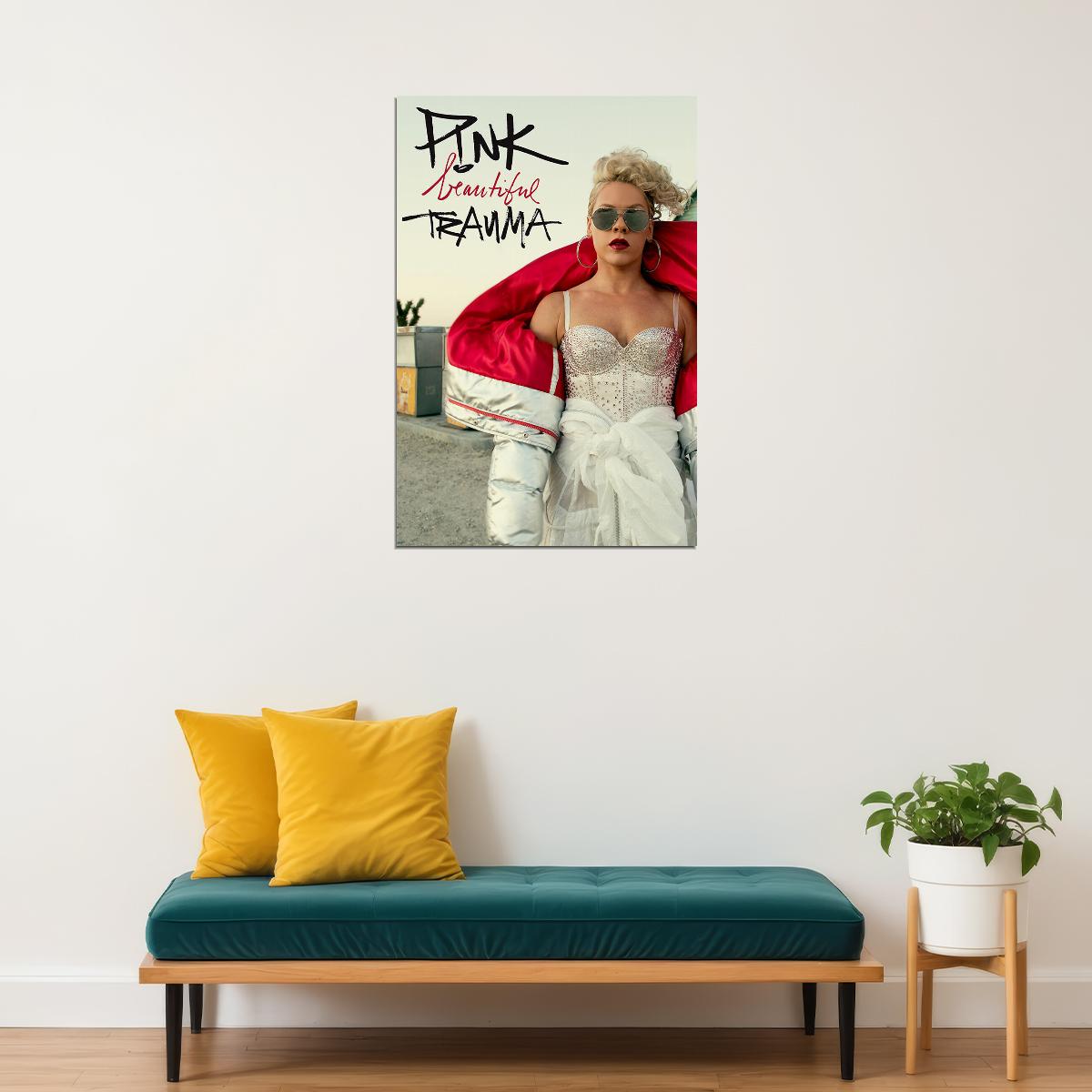 Pink Beautiful Trauma 2020 Rap Album Singer Poster Wall Art Print Home Wall Decor - xonomax