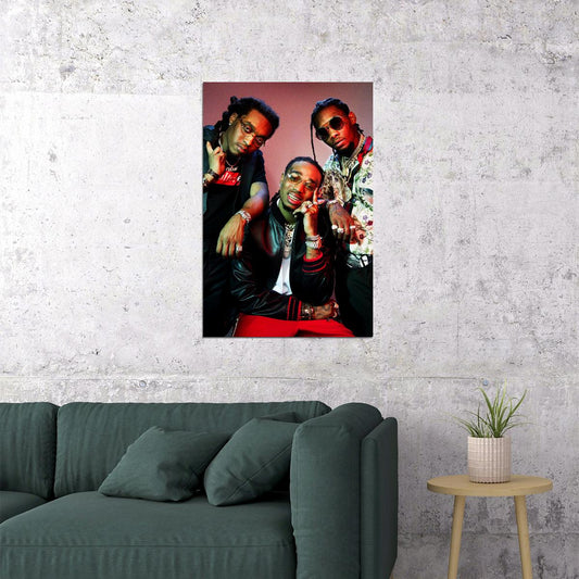 Migos Culture Rap Singer Hip Hop Musicains Poster Wall Art Print Home Wall Decor - xonomax