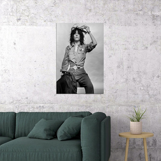 Studio Portrait Of Patti Smith American Musician Poster Wall Art Print Home Wall Decor - xonomax