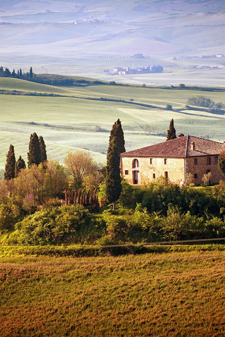 Tuscan Countryside Wide Land Nature Picture Poster Wall Art Print Home Wall Decor