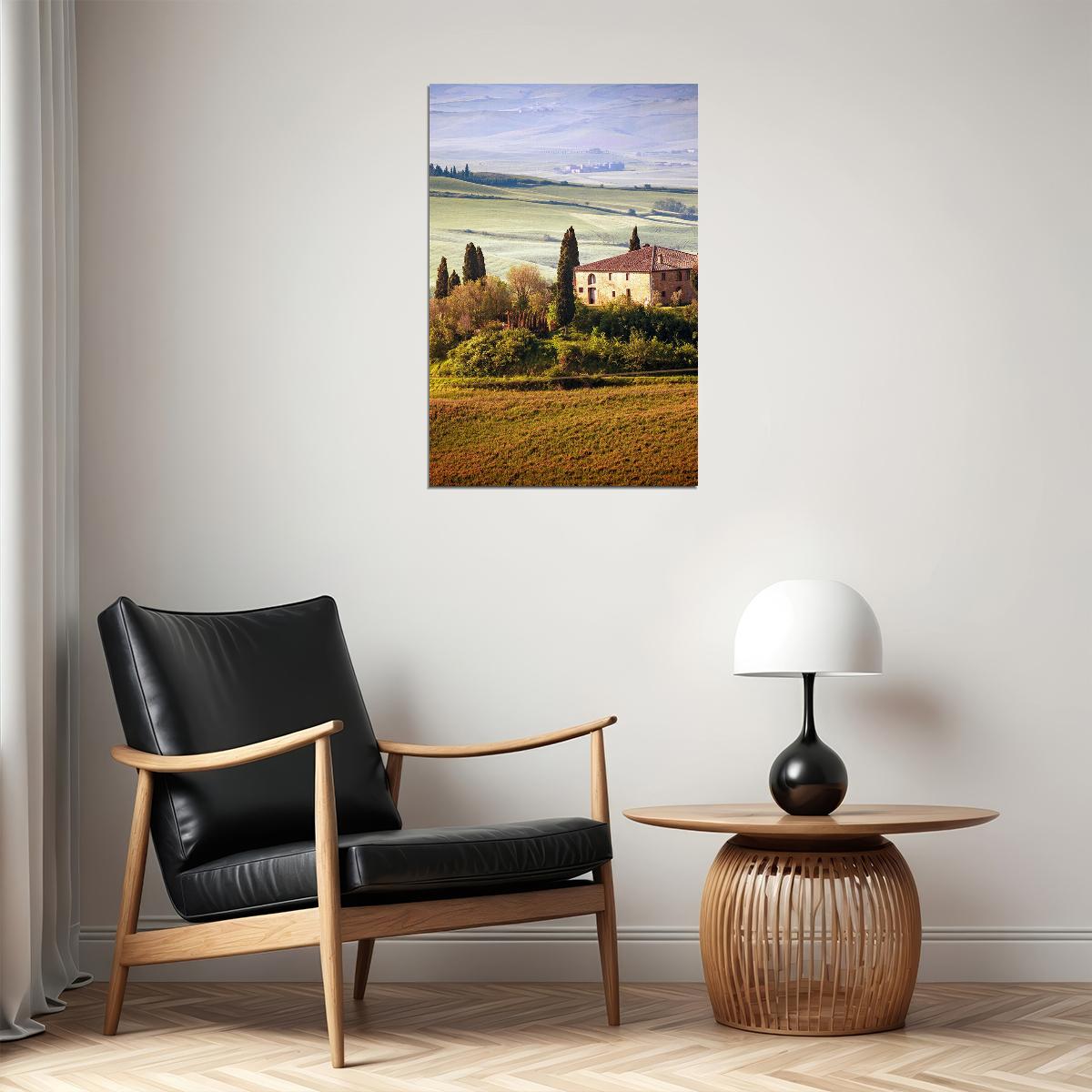 Tuscan Countryside Wide Land Nature Picture Poster Wall Art Print Home Wall Decor