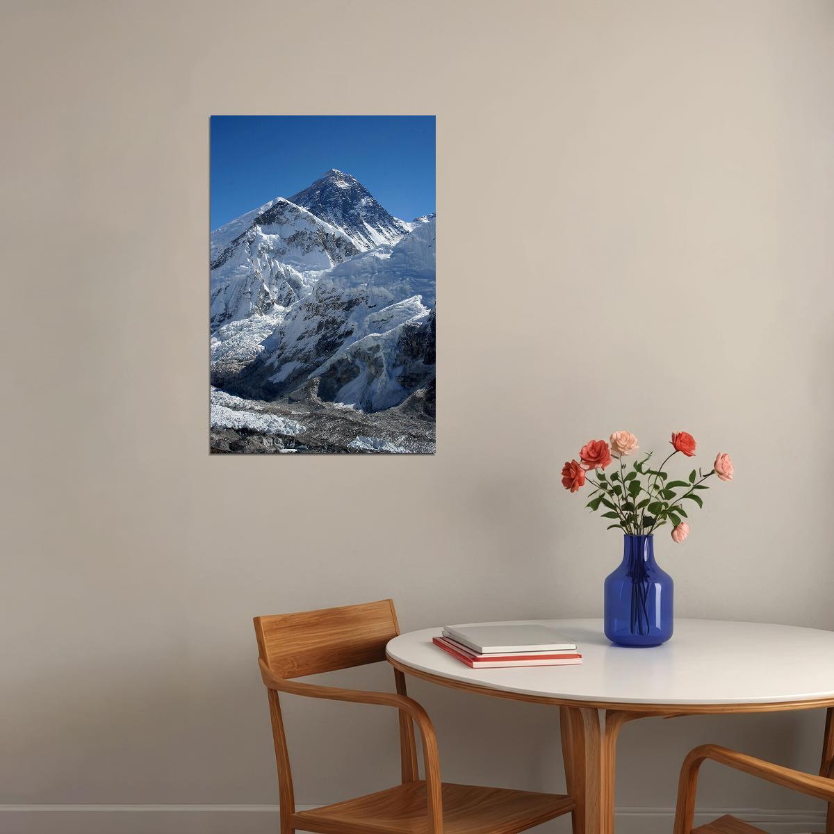 Snow At Mountain Everest Landscape Nature Poster Wall Art Print Home Wall Decor - xonomax