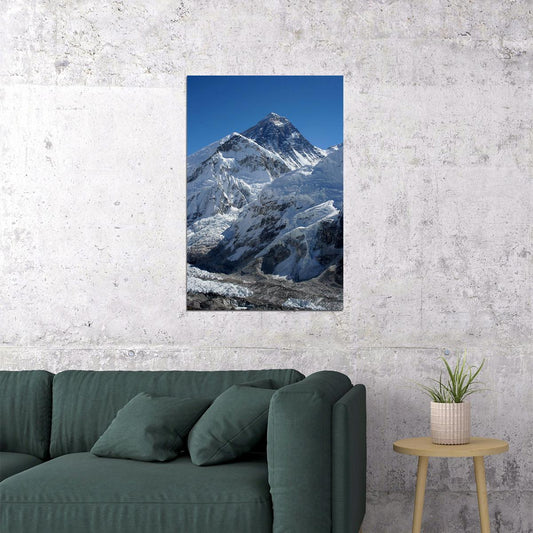Snow At Mountain Everest Landscape Nature Poster Wall Art Print Home Wall Decor - xonomax