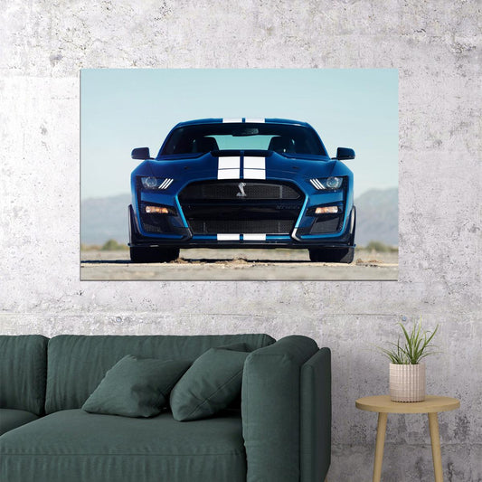 Ford Mustang Shelby Gt500 Sports Car Racing Car Poster Wall Art Print Home Wall Decor - xonomax