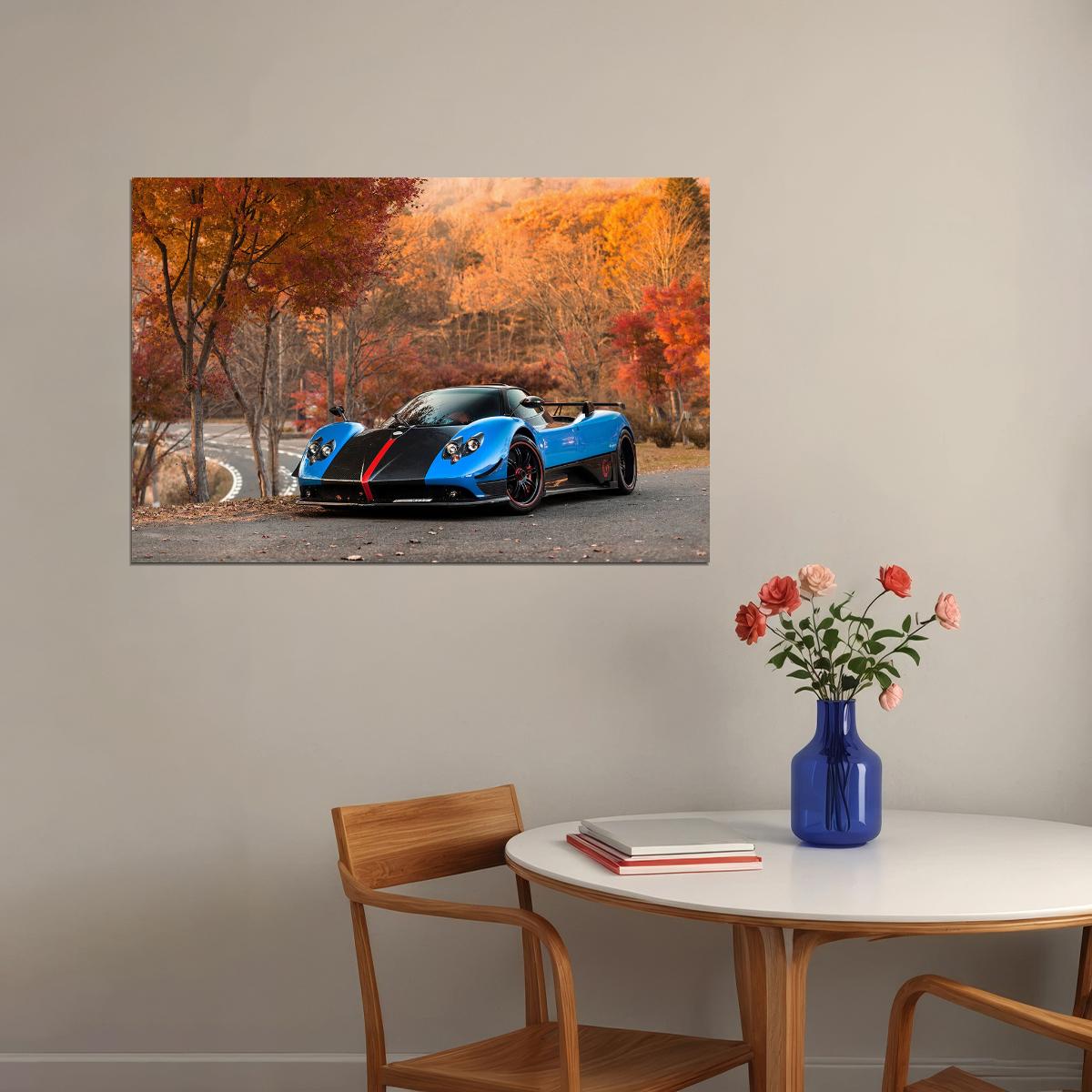 Pagani Zonda Cinque Roadster Racing Car Auto Poster Wall Art Print Home Wall Decor - xonomax