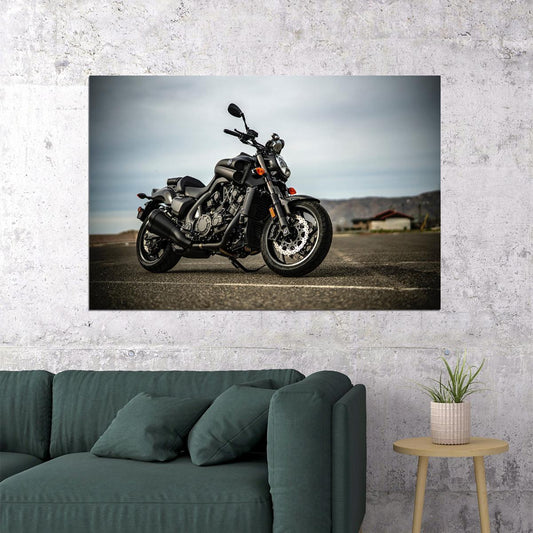Yamaha V Max Classic Bike Sports Bike Poster Wall Art Print Home Wall Decor - xonomax