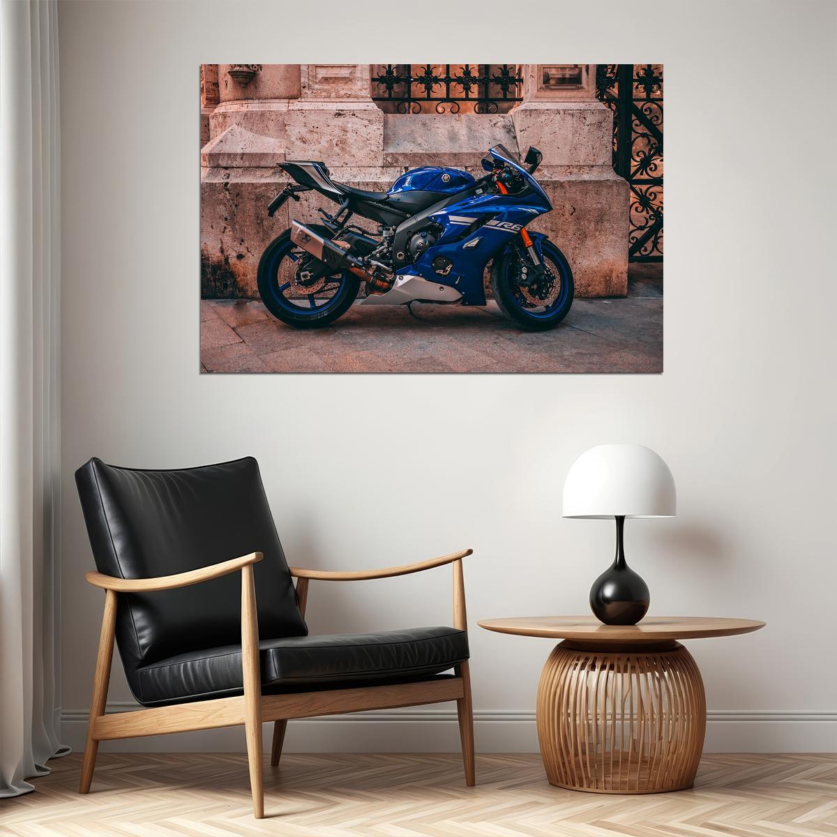 Yamaha R6 Sports Motocycle Luxury Bike Poster Wall Art Print Home Wall Decor - xonomax