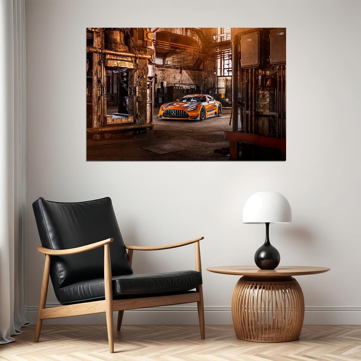 Mercedes Amg Gt3 Sports Car Racing Car Vehicle Poster Wall Art Print Home Wall Decor - xonomax