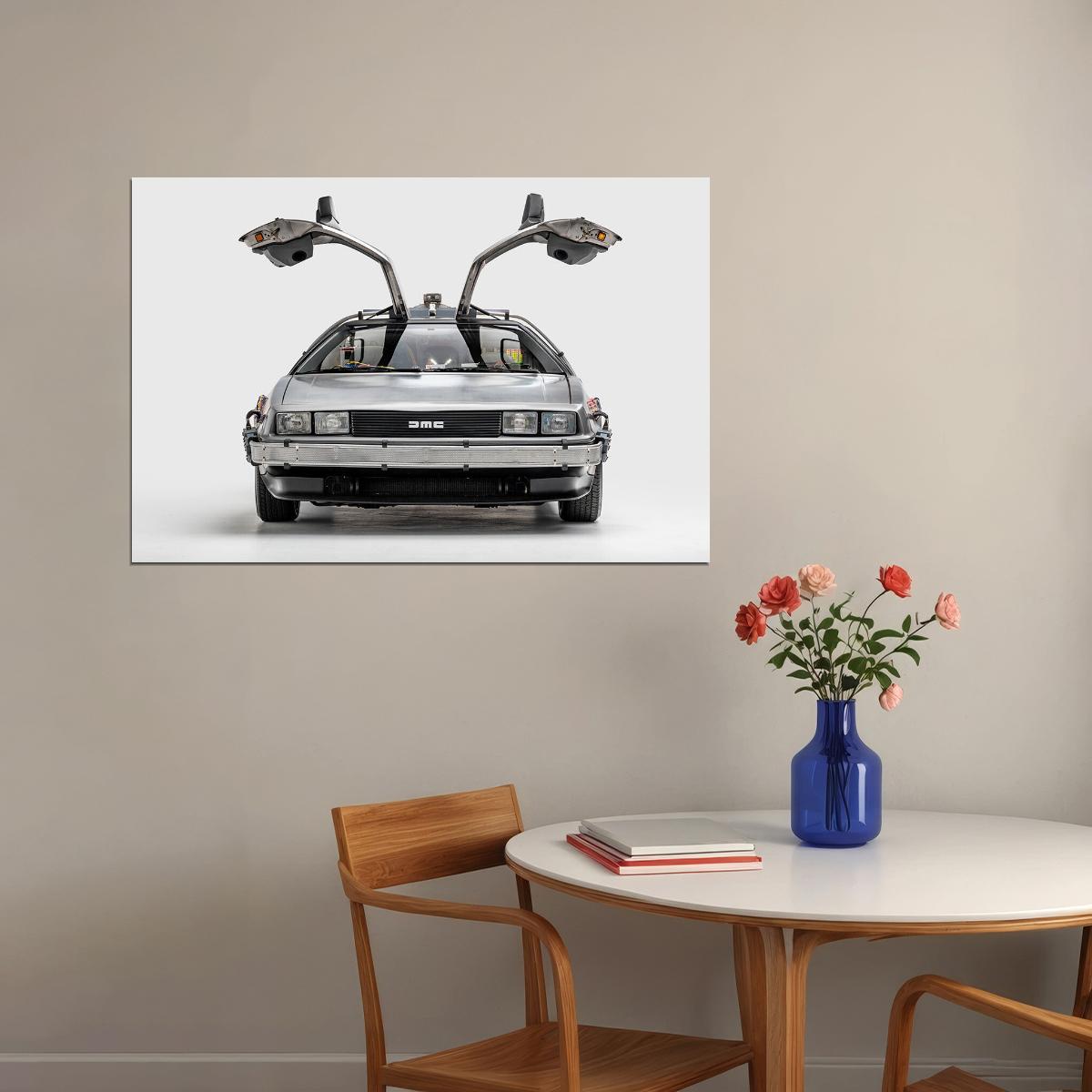 Back To The Future Car Delorean Dmc-12 Poster Wall Art Print Home Wall Decor - xonomax