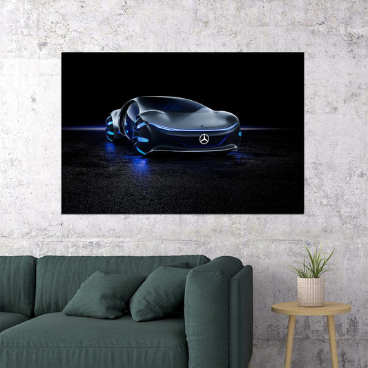 Mercedes-benz Vision Avtr Futuristic Poster Wall Art Print Home Wall Decor - xonomax