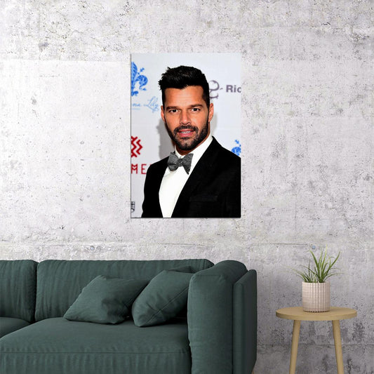 Ricky Martin Black Jacket Photo Songwriter Poster Wall Art Print Home Wall Decor - xonomax