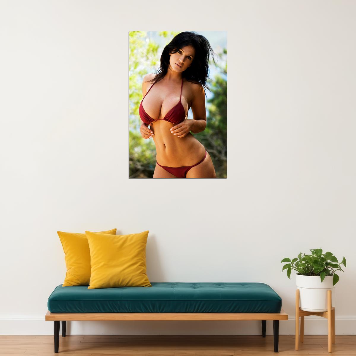 Denise Milani Sexy Model Sportswear Fashion Poster Wall Art Print Home Wall Decor - xonomax