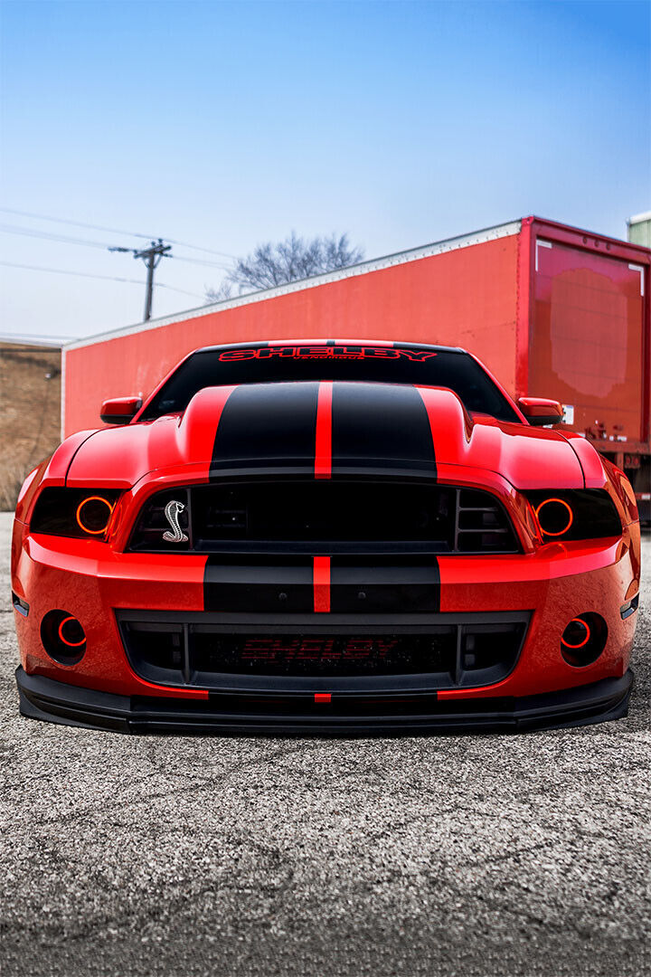 Mustang Cobra Gt500 Red Car Extreme Machines Poster Wall Art Print Home Wall Decor - xonomax