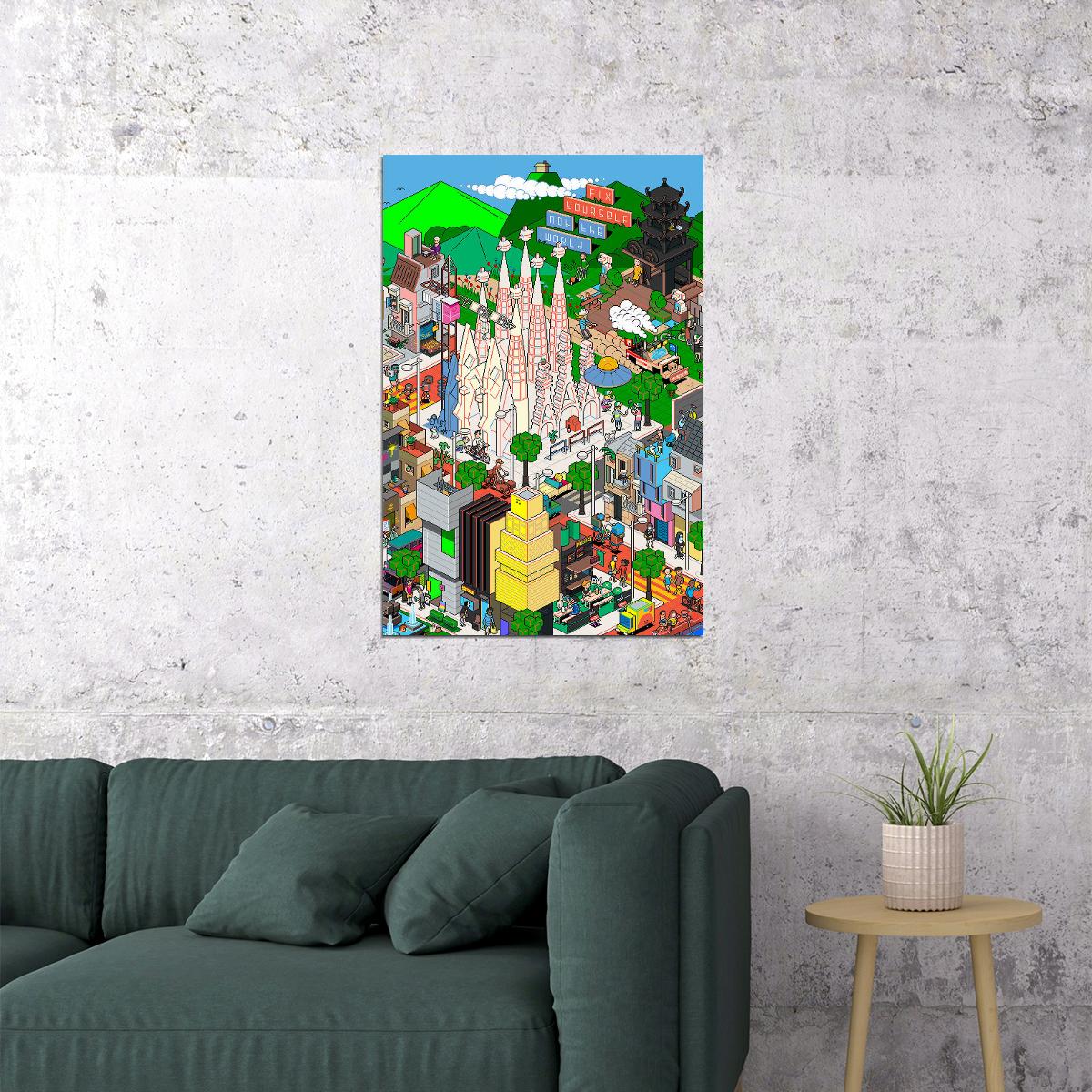 The Wombats Fix Yourself Not The World Album Poster Wall Art Print Home Wall Decor - xonomax