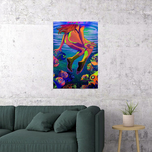 Psychedelic Zoop Colorful Artwork Fantasy Poster Wall Art Print Home Wall Decor - xonomax