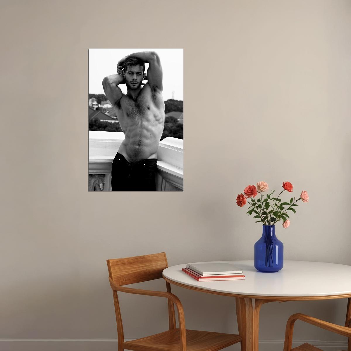 Sexy Male Model Phillip Hot Poster Wall Art Print Home Wall Decor - xonomax