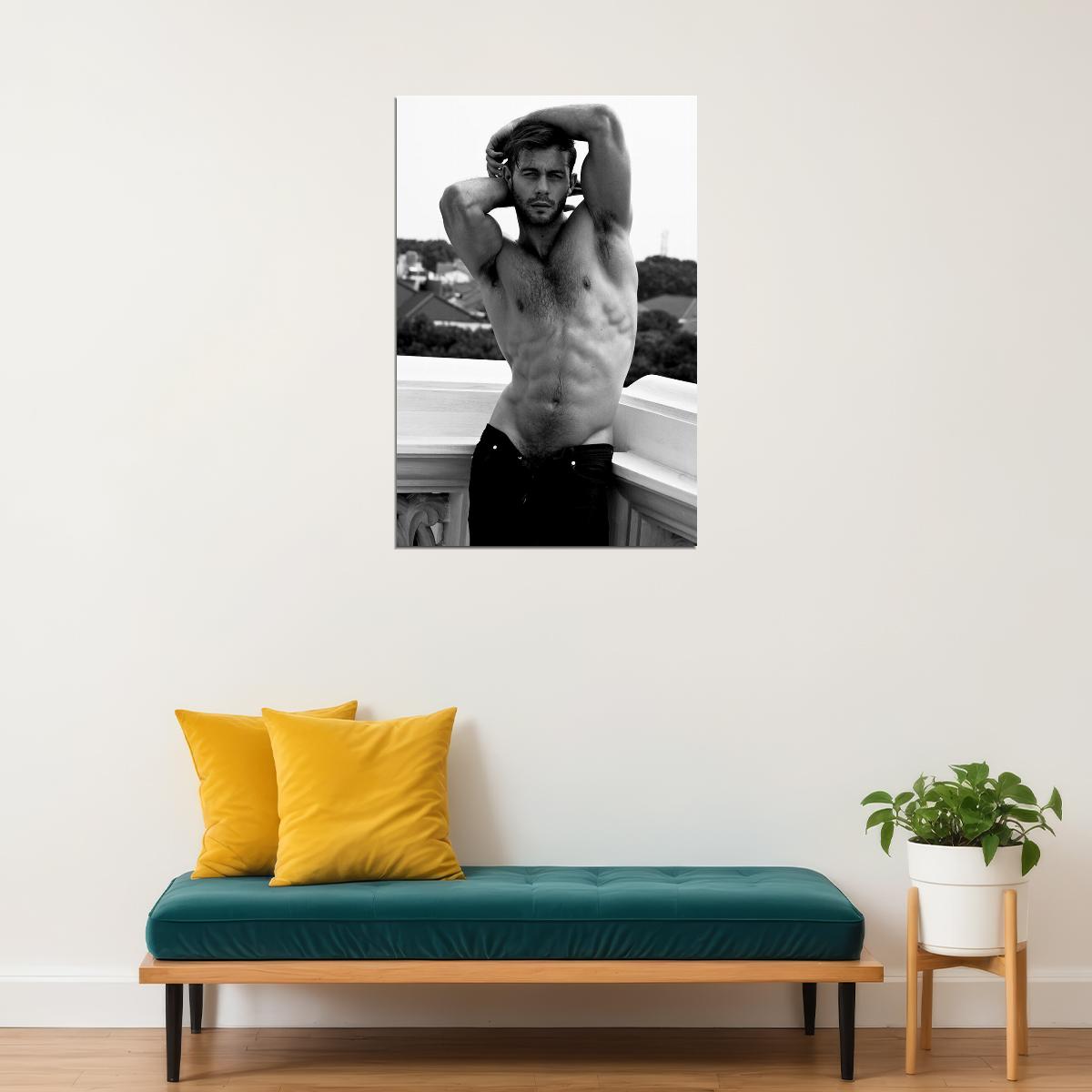 Sexy Male Model Phillip Hot Poster Wall Art Print Home Wall Decor - xonomax