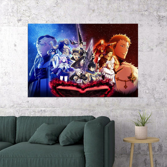 Black Clover Asta Yuno Silva Fight Hot Anime Poster Wall Art Print Home Wall Decor - xonomax