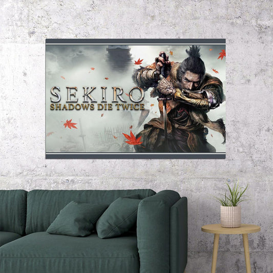 Sekiro Shadows Die Twice Fight Samurai Game Poster Wall Art Print Home Wall Decor - xonomax