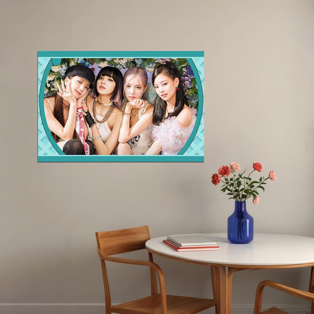 Black Pink Jennie Rose Lisa Jisoo Kpop Star Poster Wall Art Print Home Wall Decor - xonomax