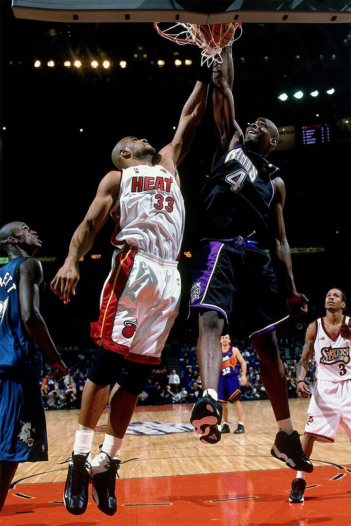 Dunk Block Star Chris Webber Basketball Poster Wall Art Print Home Wall Decor - xonomax