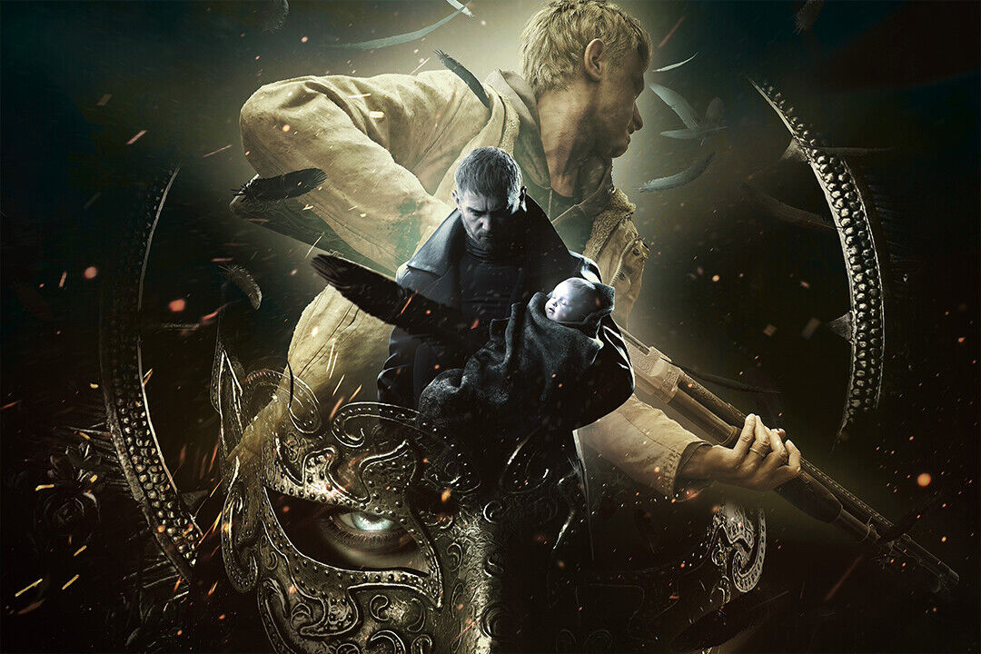 Resident Evil 8 Village Key Lady Dimitrescu Game Poster Wall Art Print Home Wall Decor