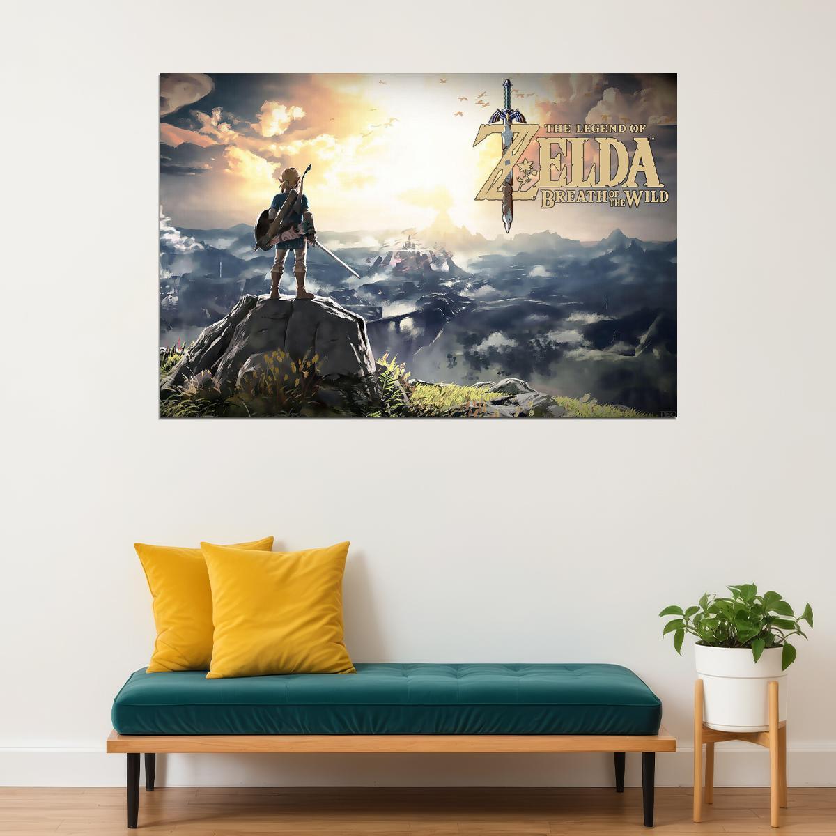 The Legend Of Zelda Breath Of The Wild Game Poster Wall Art Print Home Wall Decor
