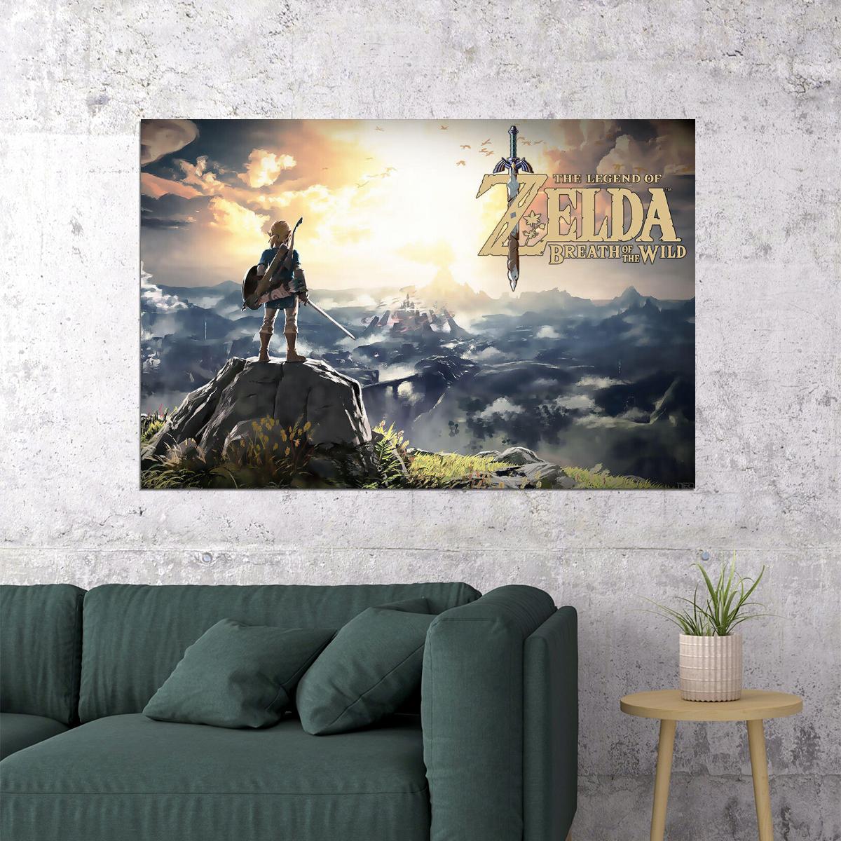 The Legend Of Zelda Breath Of The Wild Game Poster Wall Art Print Home Wall Decor