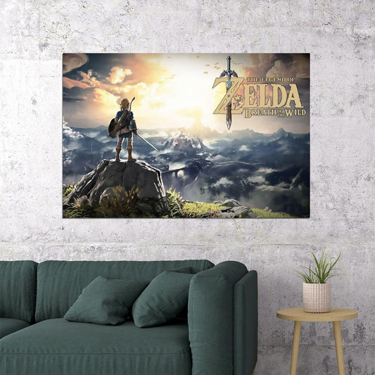 The Legend Of Zelda Breath Of The Wild Game Poster Wall Art Print Home Wall Decor - xonomax