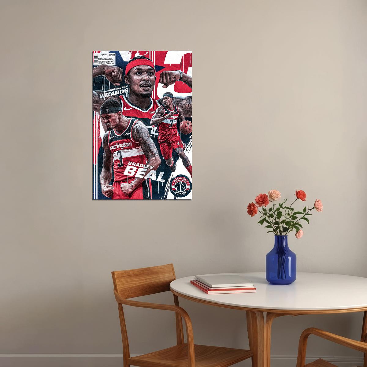 Bradley Beal Washington Basketball Star Poster Wall Art Print Home Wall Decor - xonomax