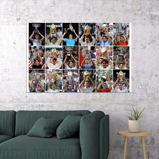 Roger Federer Top Tennis Player Sports Poster Wall Art Print Home Wall Decor - xonomax