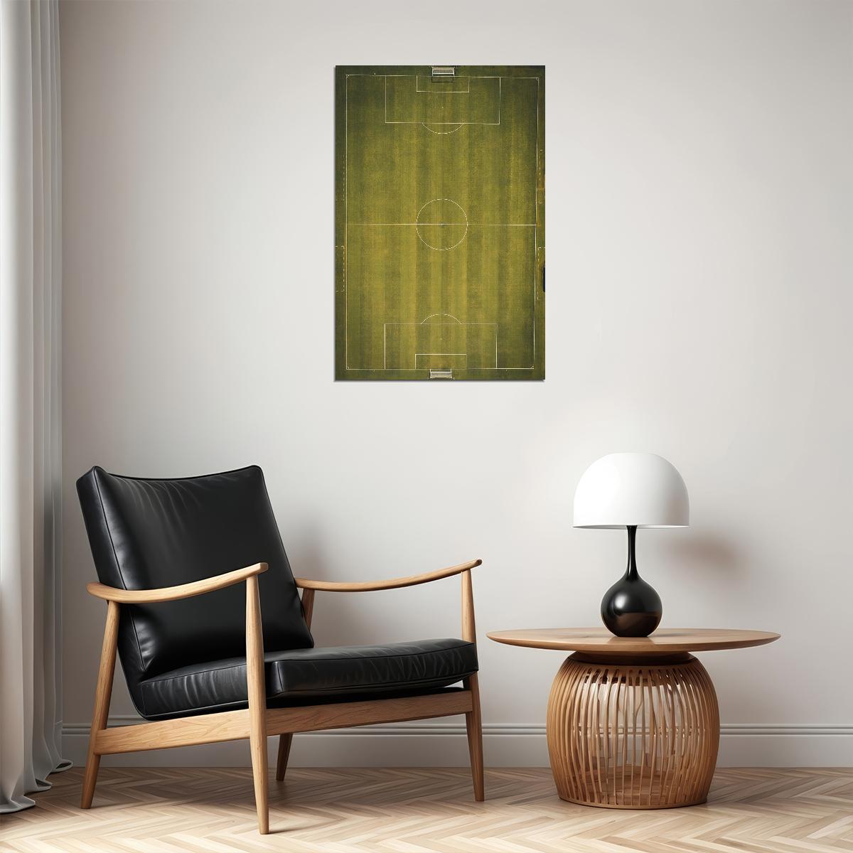 Top View Photo Of Soccer Field Poster Wall Art Print Home Wall Decor