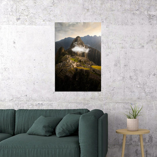 Aerial Photography Of Machu Picchu In Peru Poster Wall Art Print Home Wall Decor - xonomax