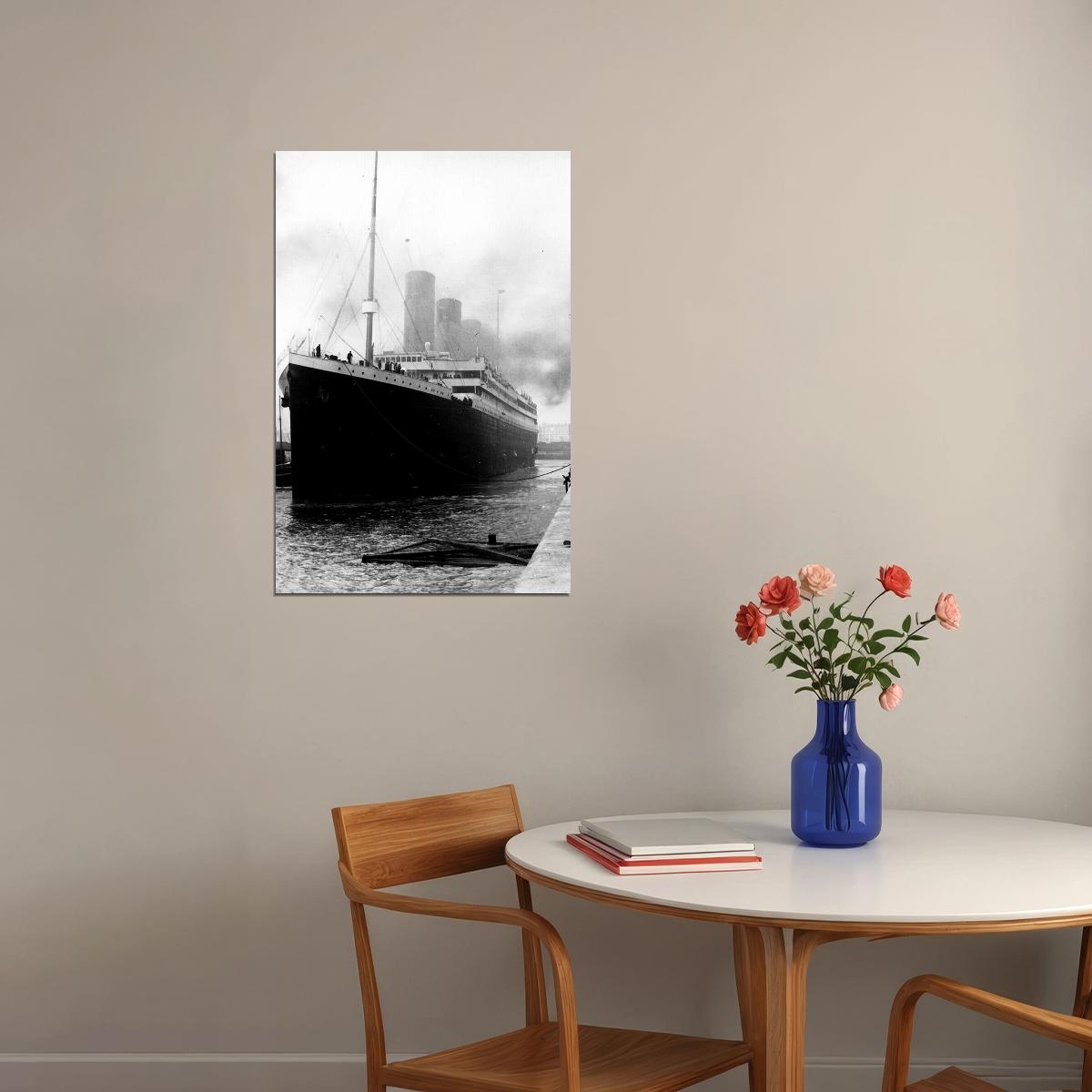 Rms Titanic Sailing From Southampton Poster Wall Art Print Home Wall Decor