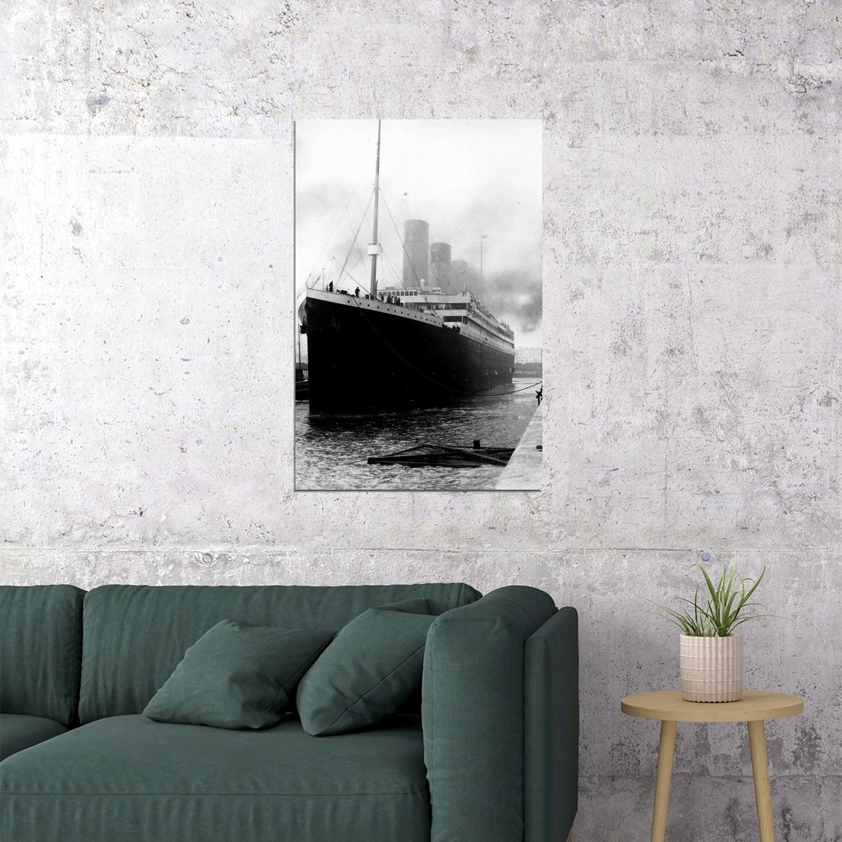 Rms Titanic Sailing From Southampton Poster Wall Art Print Home Wall Decor