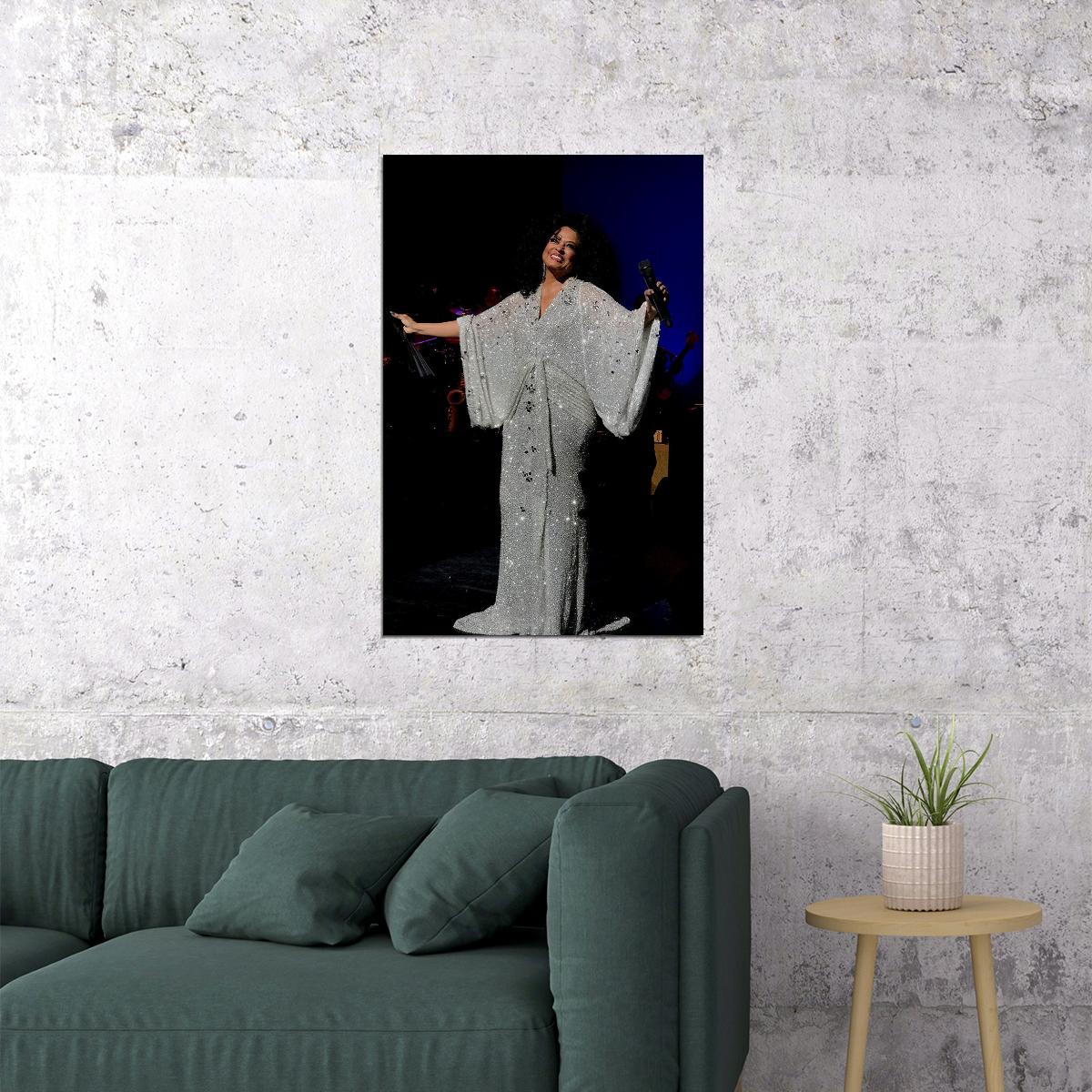 Diana Ross In Concert Singer Poster Wall Art Print Home Wall Decor - xonomax