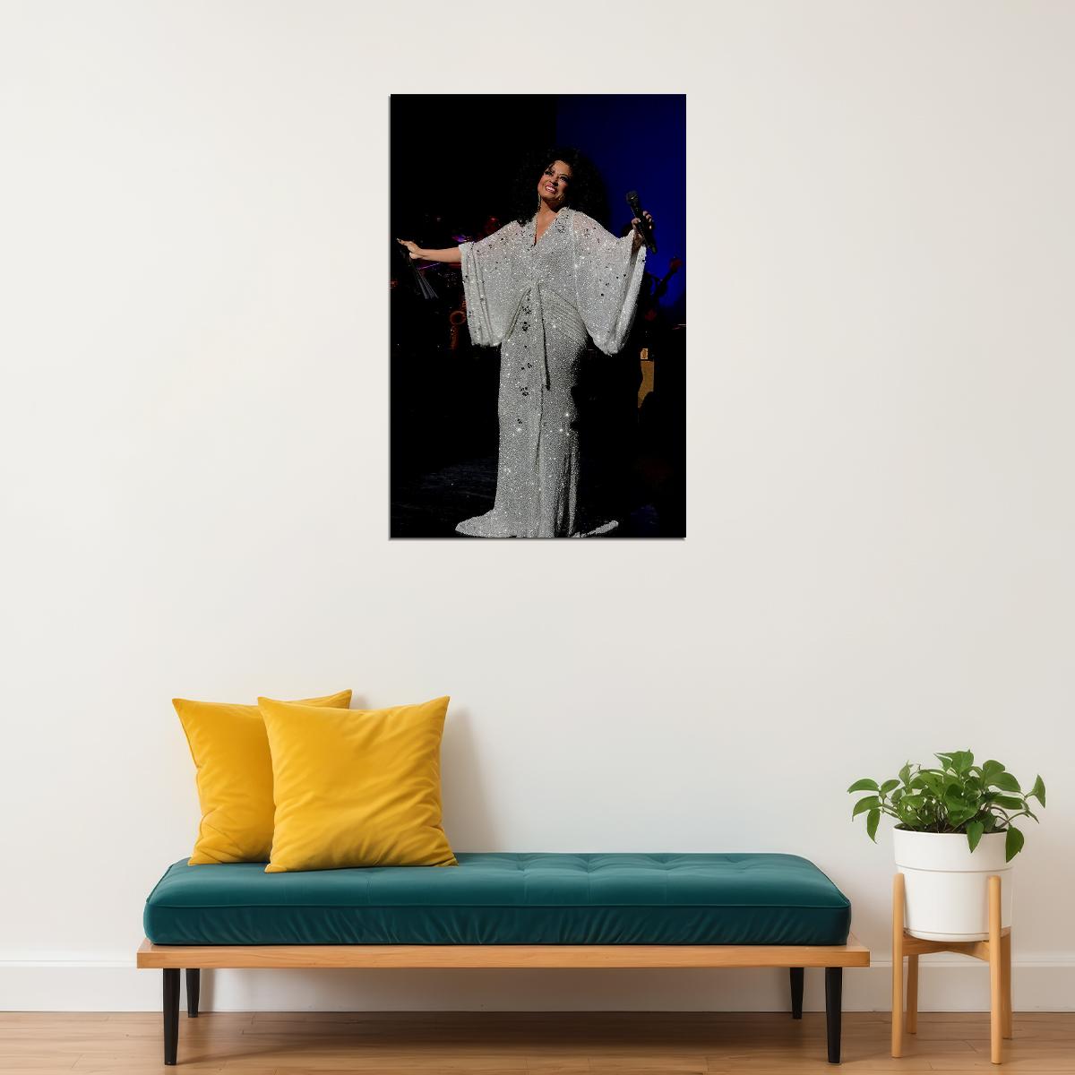 Diana Ross In Concert Singer Poster Wall Art Print Home Wall Decor - xonomax