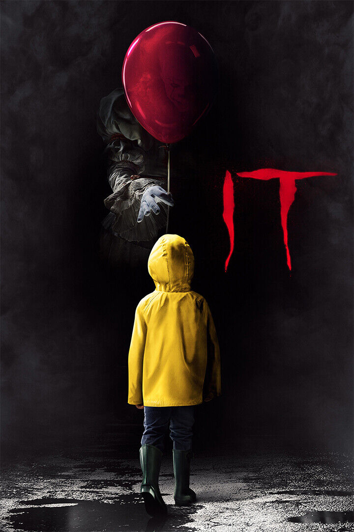 2017 It Movie Pennywise Stephen King Horror Poster Wall Art Print Home Wall Decor - xonomax