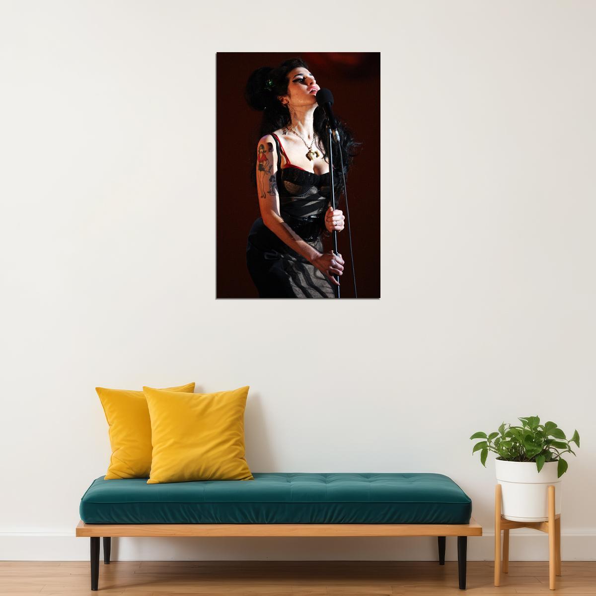 Amy Winehouse Lyrics Writer Beautiful Singer Poster Wall Art Print Home Wall Decor - xonomax
