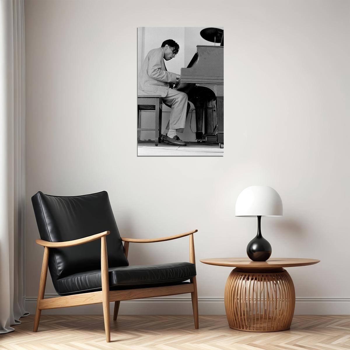 Pianist Horace Silver Plays The Piano Music Poster Wall Art Print Home Wall Decor - xonomax