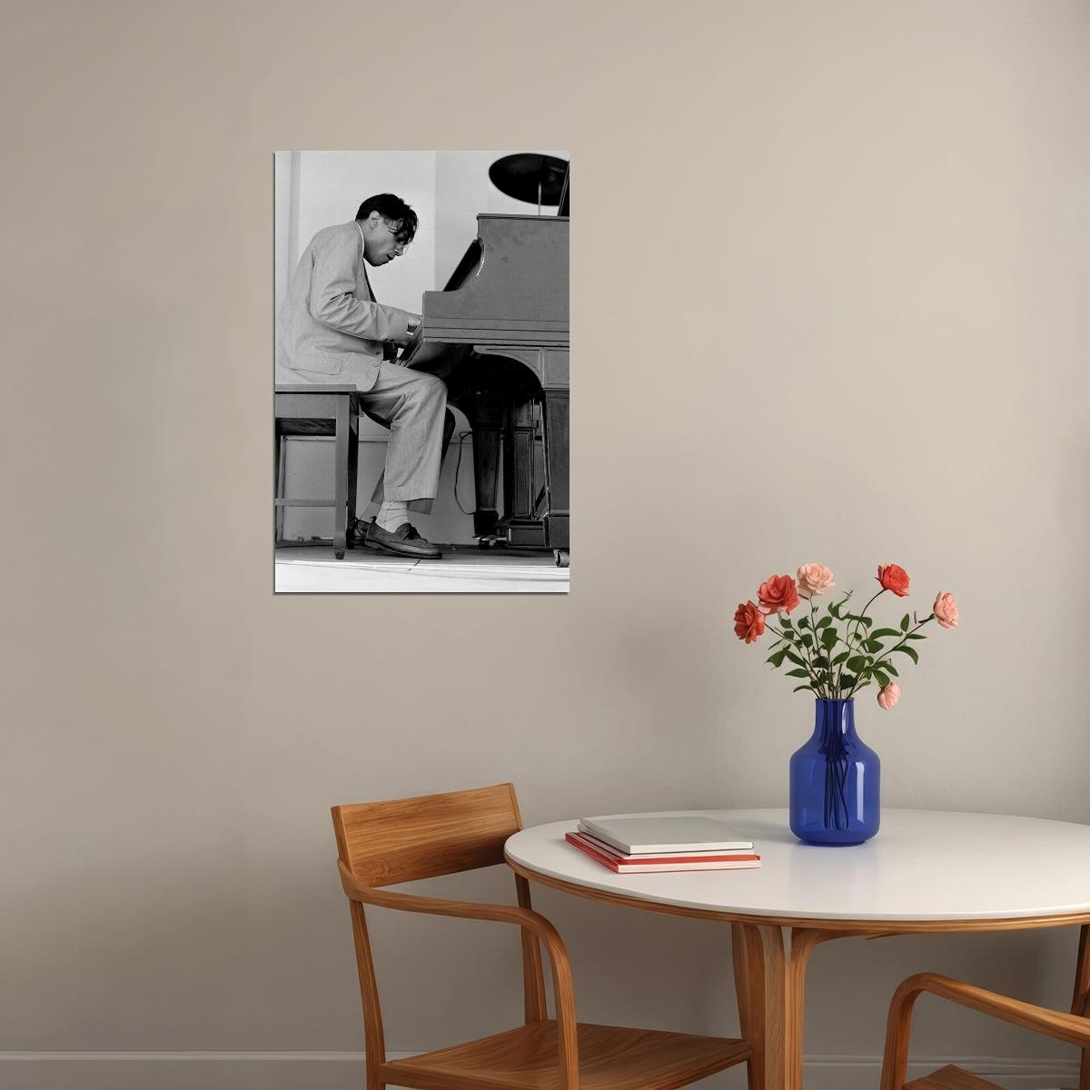 Pianist Horace Silver Plays The Piano Music Poster Wall Art Print Home Wall Decor - xonomax