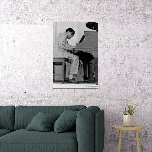 Pianist Horace Silver Plays The Piano Music Poster Wall Art Print Home Wall Decor - xonomax