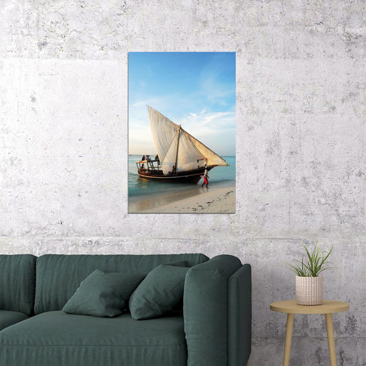 Sailing Into The Dhow Harbor Poster Wall Art Print Home Wall Decor - xonomax